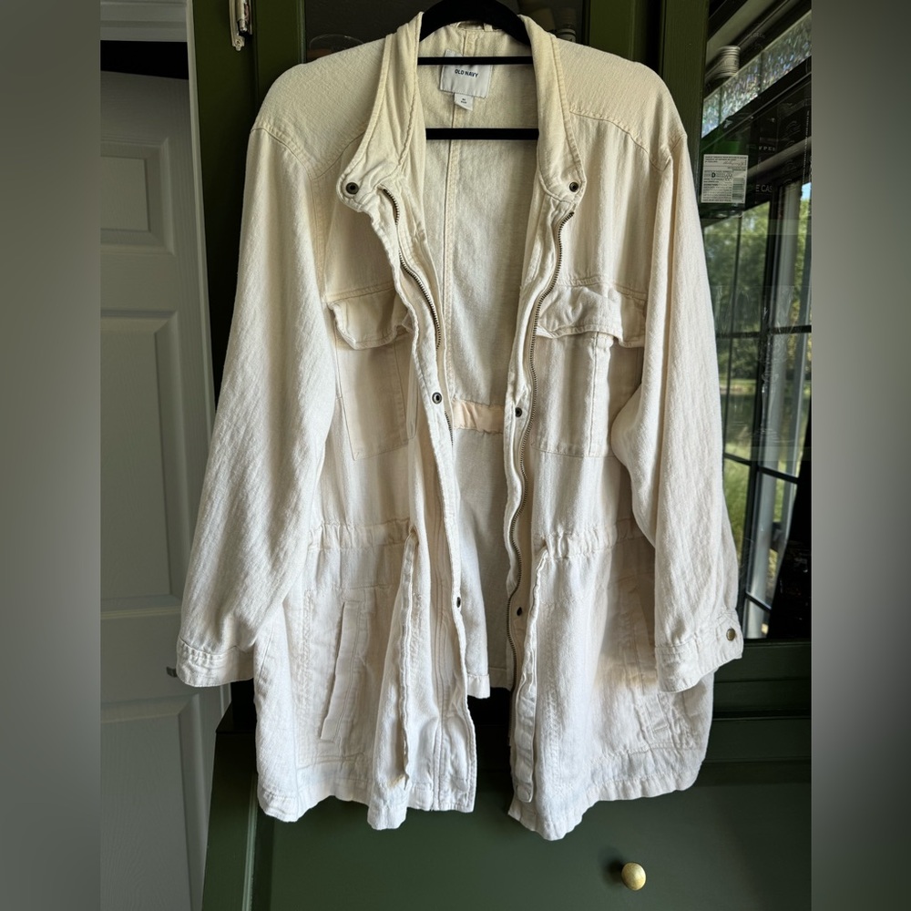 Old Navy Cream Jacket - Size 4X